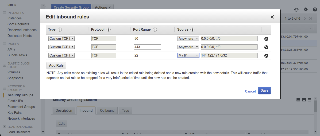 snowplow-mini-security-group-setup